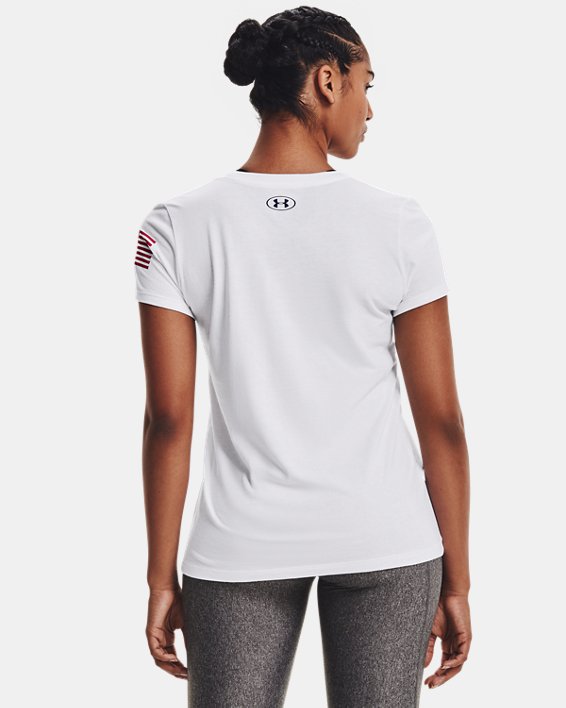 Women's UA Freedom Logo T-Shirt, White, pdpMainDesktop image number 1